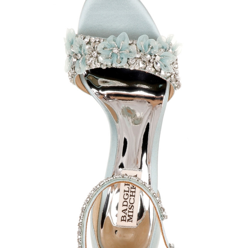 Color MIST BLUE FINESSE ANKLE STRAP EVENING SHOE - Picture 4 of 8